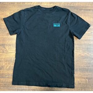 VEECE Youth T Shirt Black Logo Graphic Short Sleeve Crew Neck Cotton Size L